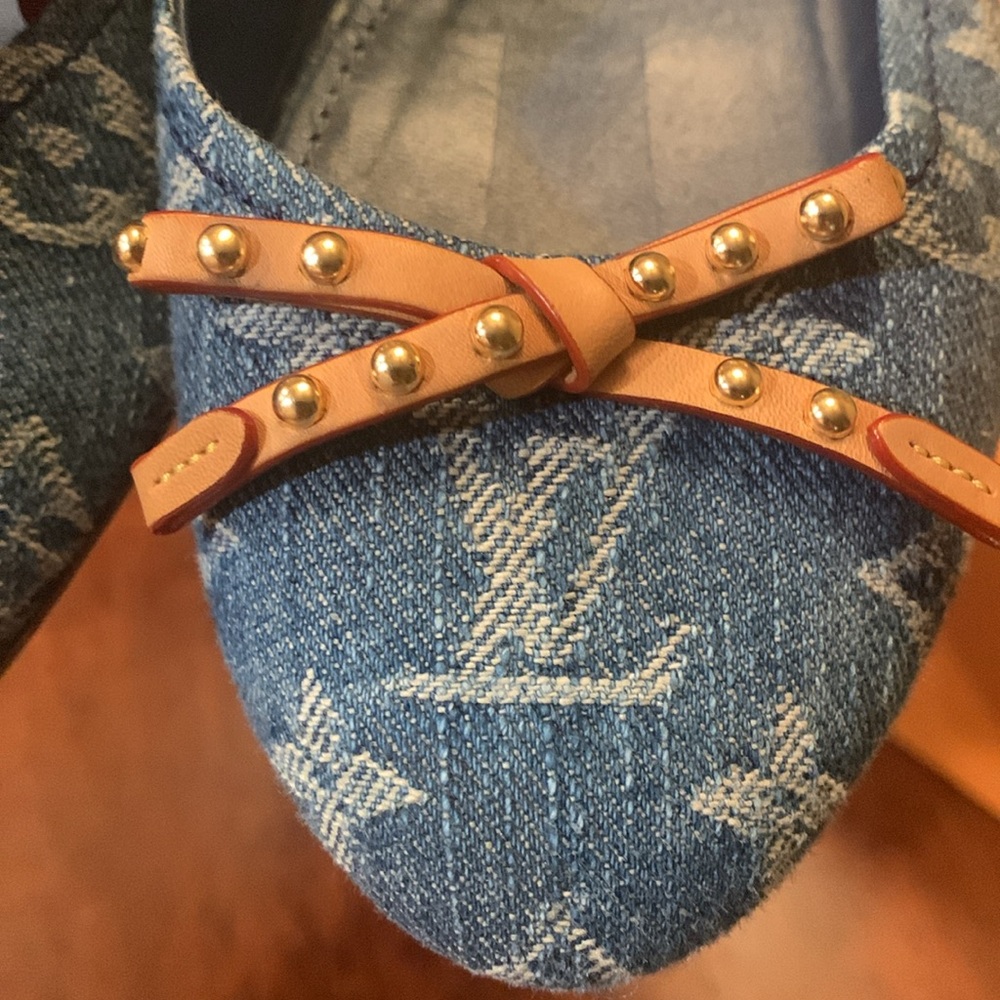 Absolutely stunning limited edition authentic Louis Vuitton denim shoes 37.5 - Picture 9 of 17